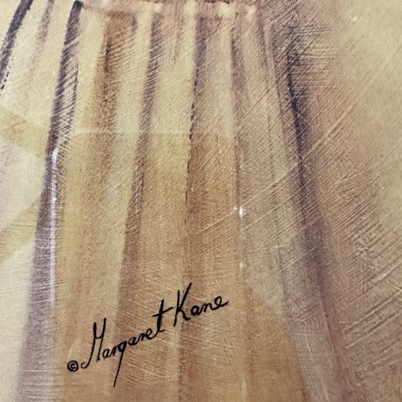 Vintage A Little Kiss Big Eyes Matted & Framed Print Picture By Margaret Kane - Picture 2 of 12